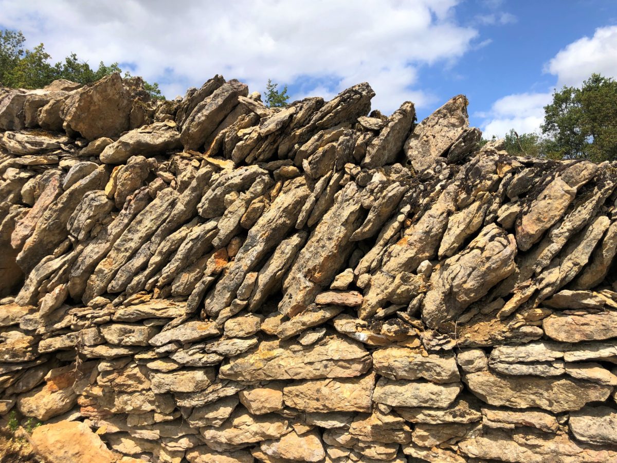 les murs en pierre des clos clunisiens