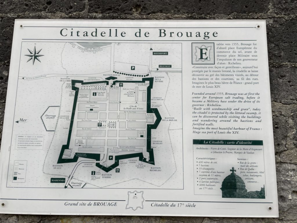 plan citadelle de Brouage patrie de Samuel Champlain